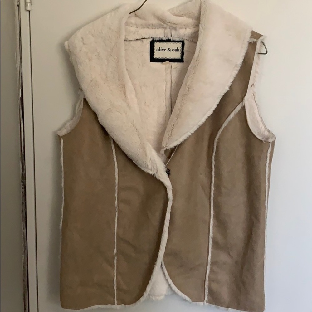 Faux fuzzy vest